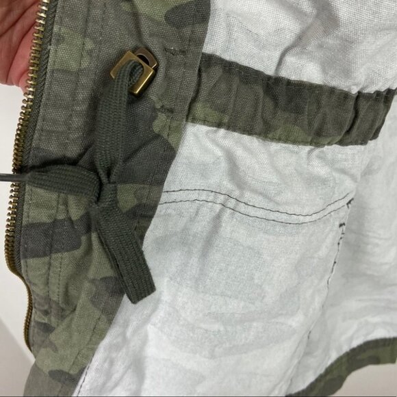 Target Camo Hooded Jacket Coat Size XS 100% Cotton Pocket Cinch Waist Camouflage - Picture 13 of 16